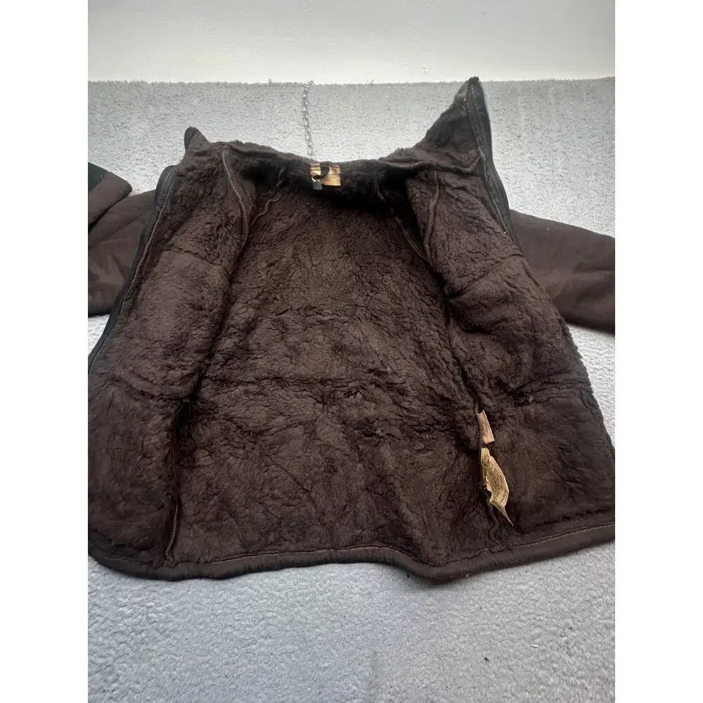 Vintage Army USGI Bear Suit Fleece Jacket Mens Small Gen 1 Brown Thick Pile